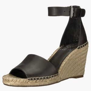 Black Espadrille Wedge Sandals